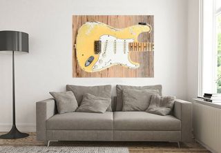 Yngwie Malmsteen Fender Stratocaster Guitar Wall Art 3 Foot Wide Close Up Photos