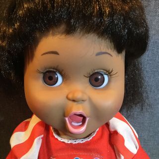 Vintage So Surprised Susie African American Baby Face Doll Galoob 1990 2