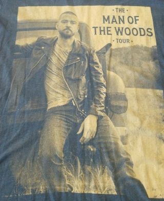 Justin Timberlake The Man Of The Woods Tour 2018 V Neck T - Shirt Xl 30×22 Inches