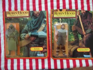 1991 Little John & Azeem Action Figures,  Robin Hood Prince Of Thieves,  On Card