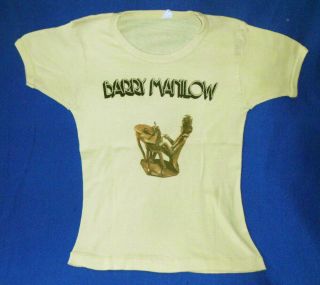 Barry Manilow T Shirt 1975 Tour Yellow Ladies (jrs) Size Small