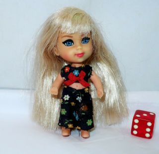 1967 Vintage Liddle Kiddles Beat A Diddle Sears Exclusive Mattel Doll & Clothes