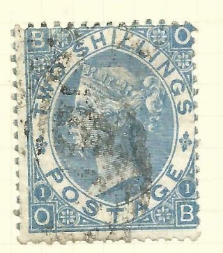 Queen Victoria Stamp Sg118 Two Shillings Blue Plate 1 R5900