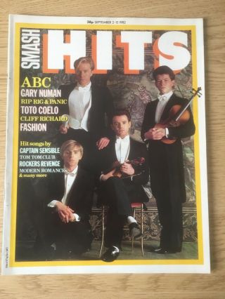 Smash Hits Sept 82 Abc,  Gary Numan,  Cliff Richard,  Fashion,  Depeche,  Toto Coelo
