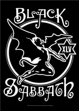 Authentic Black Sabbath Xlv Anniversay Logo Silk - Like Fabric Poster Flag