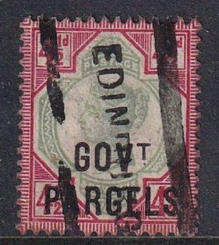 Gb Stamp - Qv - 1892 - Sg O71 - Government Parcels Overprint - 4½d -