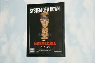 System Of A Down Framed A4 2005 `mezmerize` Album Band Promo Poster