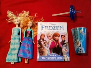 4x Disney Frozen Group: Anna,  Elsa,  Travel Cup & Book,  4 Piece