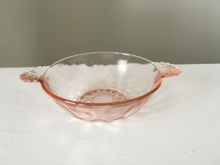 Vintage Depression Glass Pink Berry Bowl Candy Dish