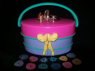 Euc 100 Complete Vintage Polly Pocket Light Up Fashion Show Hat Box 1995