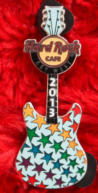 Hard Rock Cafe Pin Key West Rainbow Guitar Gay Pride Flag Lgbt Star Hat Lapel