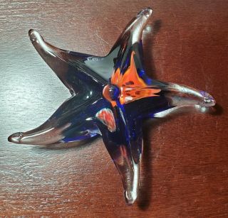Murano Glass Starfish,  Rich Colors,  Hand Blown By Skilled Italian Craftsman.