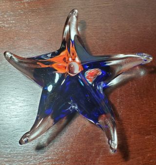 Murano Glass Starfish,  Rich Colors,  Hand Blown By Skilled Italian Craftsman. 2