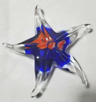 Murano Glass Starfish,  Rich Colors,  Hand Blown By Skilled Italian Craftsman. 3