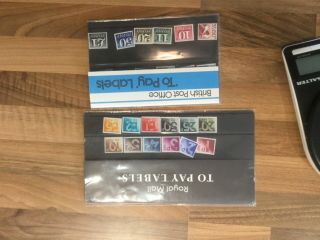 Gb 1982 Royal Mail To Pay Labels Postage Due Presentation Packs X 2 B