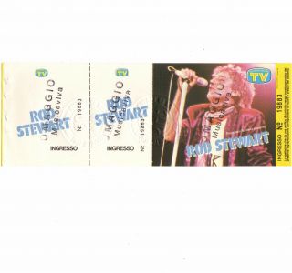 Rod Stewart Full Concert Ticket Stub Milan Italy 9/11/86 Velodromo The Faces