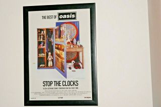 Oasis Framed A4 Rare 2006 `stop The Clocks` Album Band Promo Poster