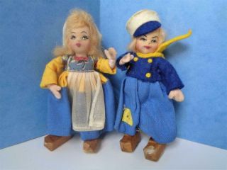 Tiny Town Miniature Dutch Boy Girl Dollhouse Dolls Caco Erna Meyer Grecon Vintag