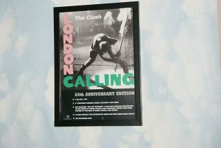 The Clash Framed A4 2004 `london Calling ` Band Art Promo Poster
