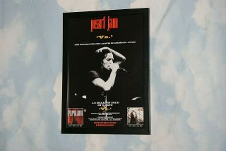 Pearl Jam Framed A4 1993 ` Vs.  ` Album Band Rare Promo Art Poster