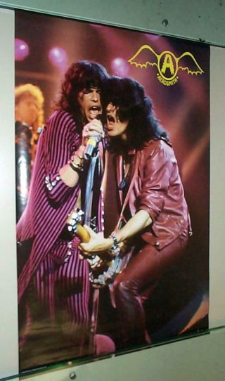 Aerosmith Steven Tyler& Joe Perry Vintage 1986 Poster