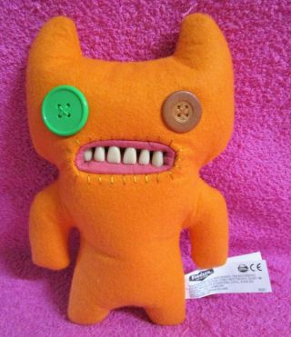 Spin Master Fuggler Funny Ugly Monster Indecisive Orange Plush 9 "