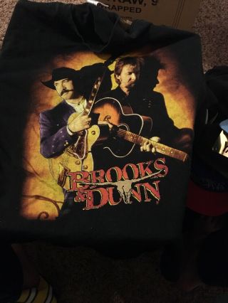 Vintage Brooks & Dunn 1997 Tour Of America T - Shirt Size Xl Black