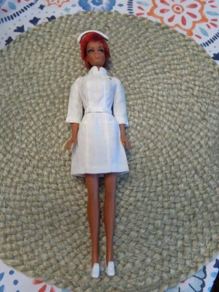 Vintage Barbie Julia Doll W/red Hair Diahann Carroll W/original Outfit Exc Shape