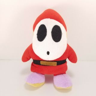 Nintendo Mario Shy Guy 6 " Plush Usa Seller Red Outfit Bad Guy White Face