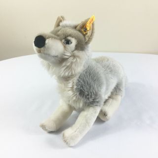 A96 Limited Edition Steiff Snorry Wolf Plush 13 " Lovey Stuffed Toy