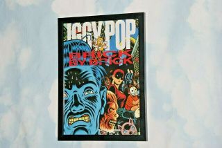 Iggy Pop Framed A4 `brick By Brick` Rare 1990 Album Band Art Poster