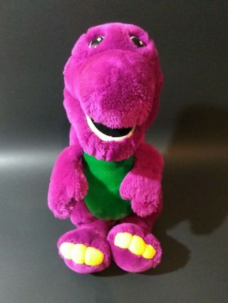 Barney 1992 Plush 14” Purple Dinosaur Soft Stuffed Animal