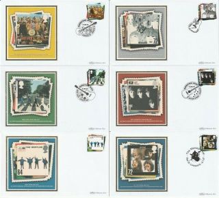 9 Jan 2007 The Beatles All 6 Benham Small Silk Bs 573 / 578 First Day Covers