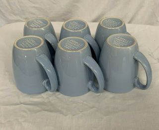 Set Of 6 Corelle Coordinates Stoneware Coffee Mugs Cups Light Blue 8 Oz 4 Inches