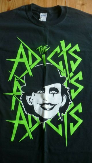The Adicts T - Shirt,  Black Size Small.  Punk,  Oi,  The Damned,  Uk Subs,  Exploited