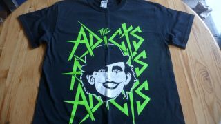 THE ADICTS T - Shirt,  Black Size Small.  Punk,  Oi,  The Damned,  UK SUBS,  Exploited 2
