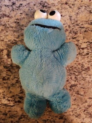 Vtg Sesame Street 1983 Playskool Cookie Monster 12 " Tall Plush Blue S/h