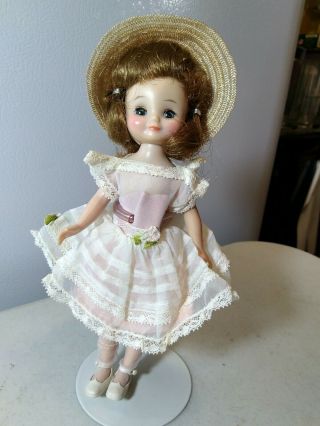 Vintage Betsy Mccall Doll W/white Lace Dress And Hat