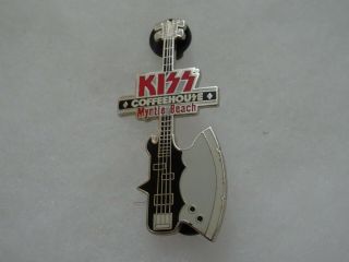 Kiss Coffeehouse Pin Gene Simmons Axe Bass Guitar