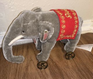 Vintage Steiff Golden Age Of Circus Elephant Rolling On Wheels - No Carriage
