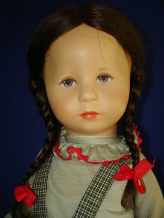 18.  5 " Kathe Kruse Brunette Haired Xii 47 H Hampelchen Face Doll Germany 1984