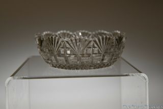 C.  1889 No.  544 Block And Fan By Richards & Hartley Clear Round Berry Bowl