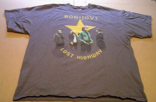 Bon Jovi 2008 Lost Highway Tour Concert T - Shirt 2xl Never Worn Nos