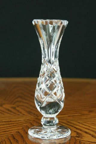 Irish Rose Crystal 5 7/8 " Bud Vase Signed