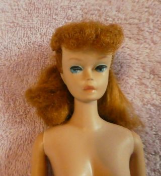 Vintage Barbie Doll - Vintage Titian Ponytail Barbie Doll 6 or 7 3