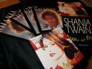 Shania Twain Seven 12x12 Promo Poster Flats 3 The Woman In Me,  3 Come On Over