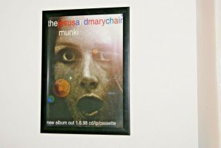 Jesus And Mary Chain Framed A4 Rare 1998 `munki` Album Promo Poster