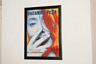 Suzanne Vega - Framed A4 Rare 1992 `in Liverpool` Single Poster