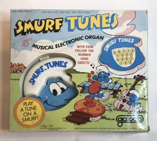 Smurfs Smurf Tunes 1982 Galoob Musical Electronic Organ Toy Great