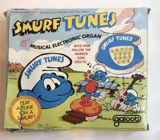 Smurfs Smurf Tunes 1982 Galoob Musical Electronic Organ Toy Great 2